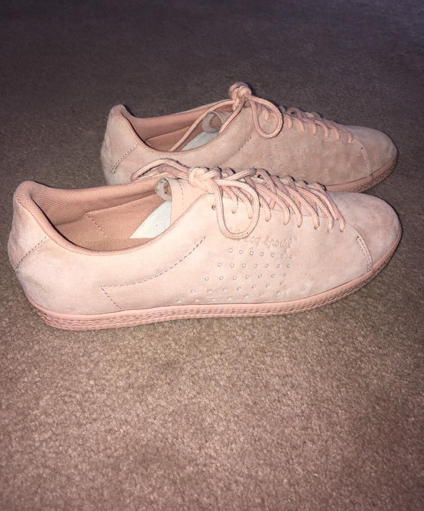 ladies pink suede trainers